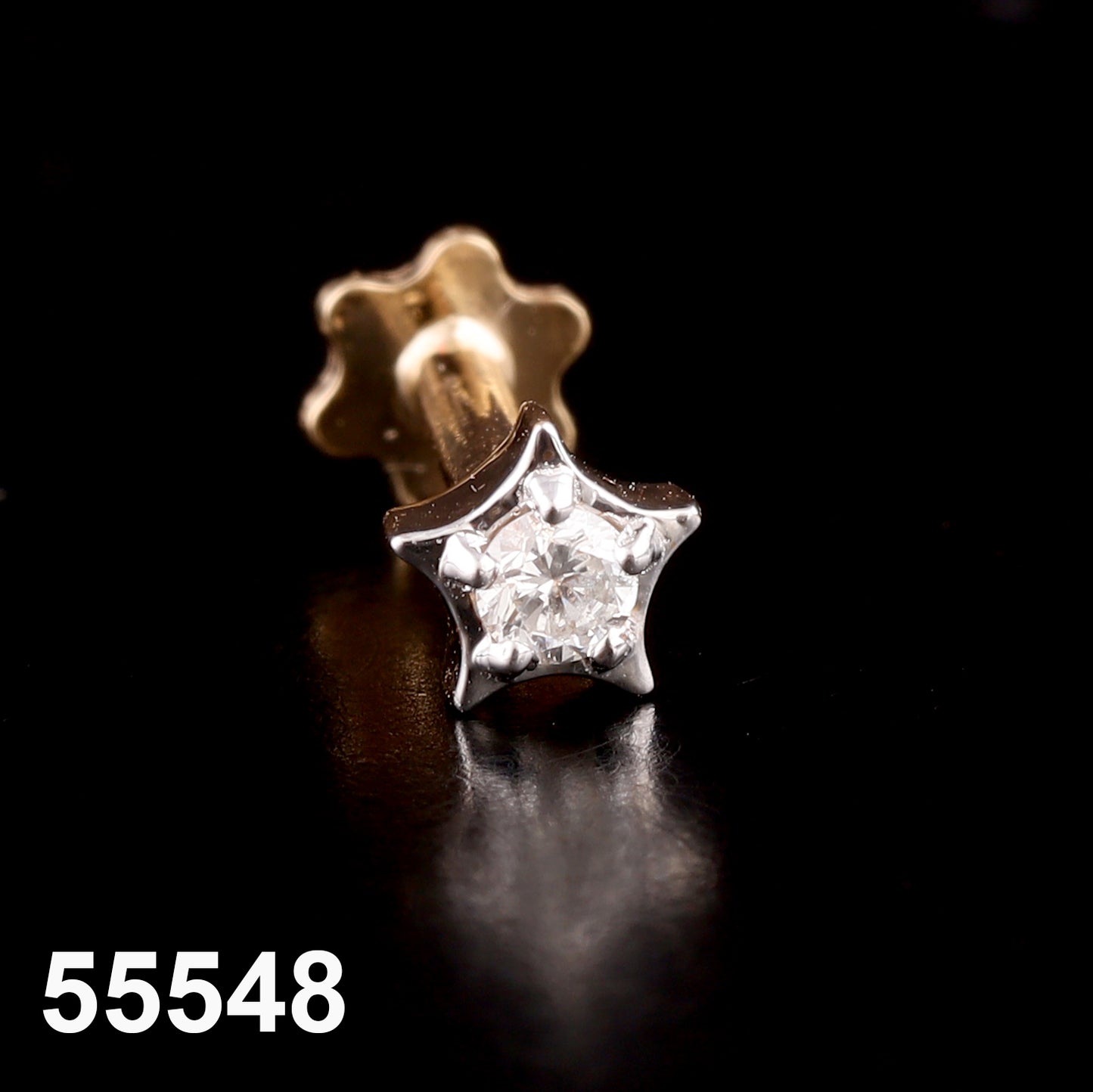 Petite Treasure – 18KT Gold Nose Stud for Women